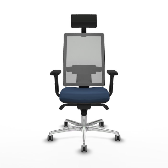 PIQUERAS Y CRESPO Silla de oficina Horna con mecanismo Sincro, Azul marino y Gris PIQUERAS Y CRESPO Silla de oficina Horna con mecanismo Sincro, Azul marino y Gris