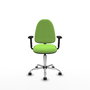 PIQUERAS Y CRESPO Silla de oficina Aýna color Pistacho con Brazos 2D