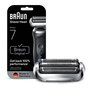 Braun Series 7 74S Cabezal para afeitado, 3 Recambios, Negro y Acero Inoxidable, Compatible con Máquinas Braun Series 7