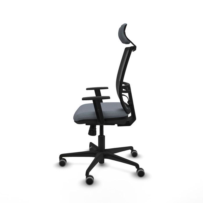 PIQUERAS Y CRESPO Silla de oficina Yunquera con mecanismo Sincro, Gris y Negro PIQUERAS Y CRESPO Silla de oficina Yunquera con mecanismo Sincro, Gris y Negro