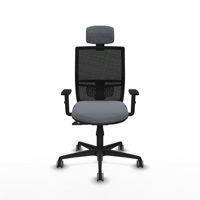 PIQUERAS Y CRESPO Silla de oficina Yunquera con mecanismo Sincro, Gris y Negro PIQUERAS Y CRESPO Silla de oficina Yunquera con mecanismo Sincro, Gris y Negro