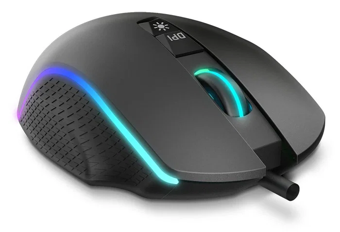 Krom Ratón Gaming Keos Óptico 6400 DPI, RGB Rainbow, 7 Botones Programables, Cable USB, Ergonomía Diestro, Color Negro, Ref. nxkromkeos Krom Ratón Gaming Keos Óptico 6400 DPI, RGB Rainbow, 7 Botones Programables, Cable USB, Ergonomía Diestro, Color Negro, Ref. nxkromkeos