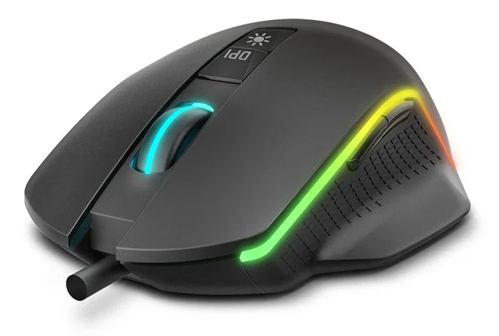 Krom Ratón Gaming Keos Óptico 6400 DPI, RGB Rainbow, 7 Botones Programables, Cable USB, Ergonomía Diestro, Color Negro, Ref. nxkromkeos Krom Ratón Gaming Keos Óptico 6400 DPI, RGB Rainbow, 7 Botones Programables, Cable USB, Ergonomía Diestro, Color Negro, Ref. nxkromkeos