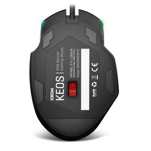 Krom Keos Ratón Gaming RGB 6400 DPI Negro