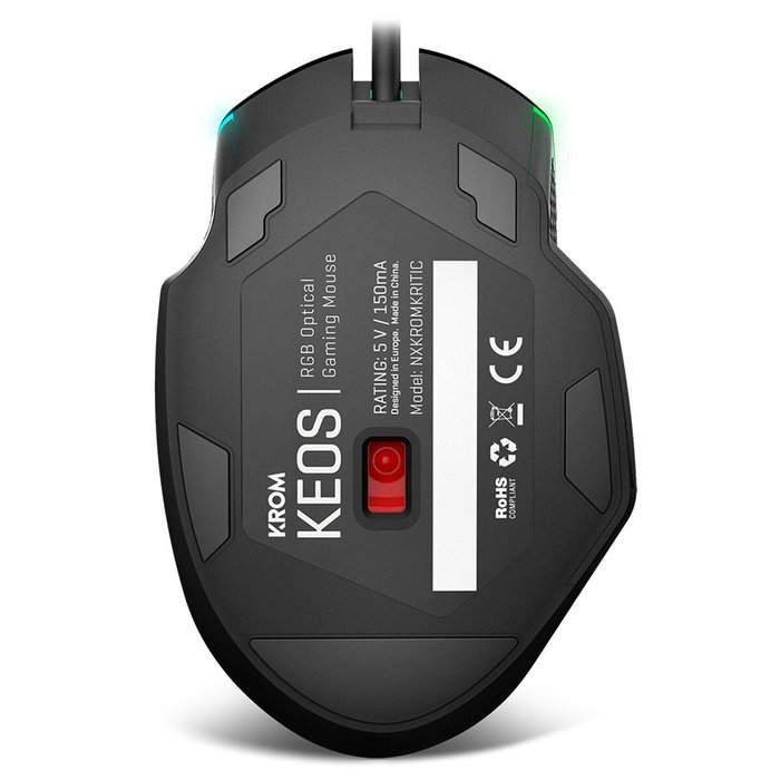 Krom Keos Ratón Gaming RGB 6400 DPI Negro