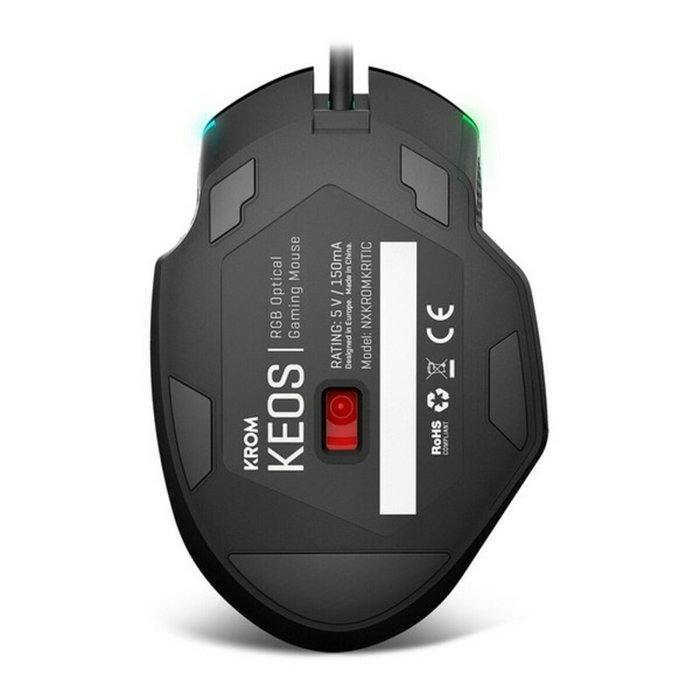 Krom Keos Ratón Gaming RGB 6400 DPI Negro