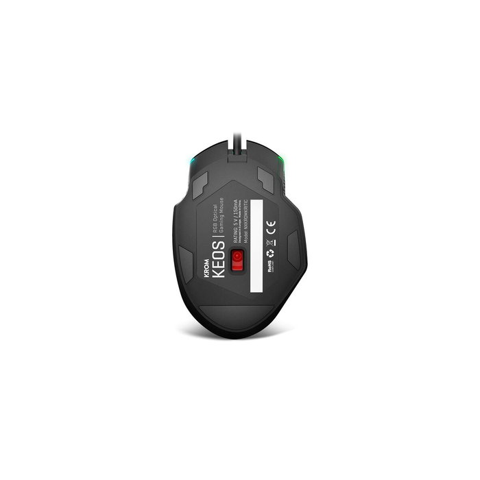 Krom Keos Ratón Gaming RGB 6400 DPI Negro