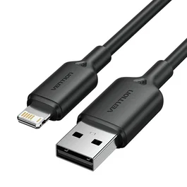 Vention Cable de Carga Rápida y Datos USB 2.0 a Lightning 1m LAMBF, USB-A Macho a Lightning Macho, 2.4A, 480 Mbps, Negro