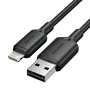 Vention Cable de Carga Rápida y Datos USB 2.0 a Lightning 1m LAMBF, USB-A Macho a Lightning Macho, 2.4A, 480 Mbps, Negro