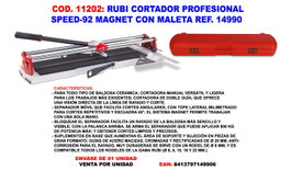 RUBI Cortador Profesional Speed-92 Magnet con Maleta