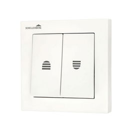 Schellenberg 23005 Interruptor para Enrolladores de Persiana Doble 2 Botones Control Manual Blanco