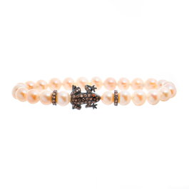 Lancaster Pulsera de Plata de Ley con Rana y Circonita JLA-BR-FROG-4-PE