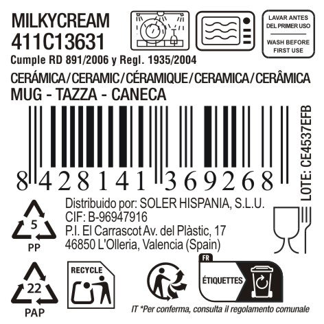 La Mediterranea Taza Milkycream 200cc