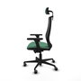 PIQUERAS Y CRESPO Silla de oficina Mardos con mecanismo Sincro/Traslack Verde esmeralda y Negro