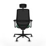 PIQUERAS Y CRESPO Silla de oficina Mardos con mecanismo Sincro/Traslack Verde esmeralda y Negro