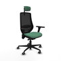 PIQUERAS Y CRESPO Silla de oficina Mardos con mecanismo Sincro/Traslack Verde esmeralda y Negro