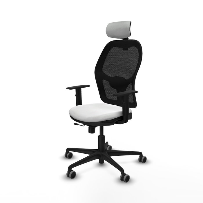 PIQUERAS Y CRESPO Silla de oficina Jorquera con mecanismo Sincro/Traslack, Blanco y Negro PIQUERAS Y CRESPO Silla de oficina Jorquera con mecanismo Sincro/Traslack, Blanco y Negro