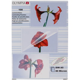 Olympia 1x100 Folio de laminación DIN A5 80 micras