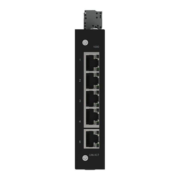 WAGO 852-1111/000-001 Interruptor Industrial ECO, 5 Puertos Gigabit Ethernet (10/100/1000), Montaje en Carril DIN, IP30, Alimentación DC 12-48V