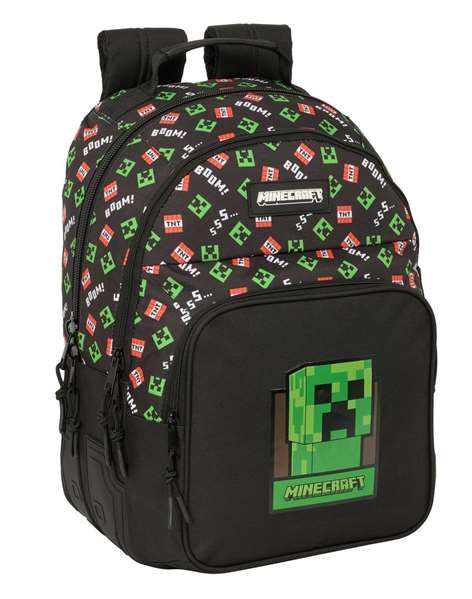 Safta Mochila Doble Adapt.Carro Minecraft 32x42x15cm - Para niños a partir de 36 meses Safta Mochila Doble Adapt.Carro Minecraft 32x42x15cm - Para niños a partir de 36 meses