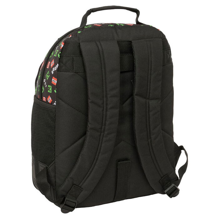 SAFTA Mochila Minecraft 42cm Adaptable a Carro Portamochilas con Doble Departamento y Bolsillo Frontal SAFTA Mochila Minecraft 42cm Adaptable a Carro Portamochilas con Doble Departamento y Bolsillo Frontal
