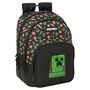SAFTA Mochila Minecraft 42cm Adaptable a Carro Portamochilas con Doble Departamento y Bolsillo Frontal