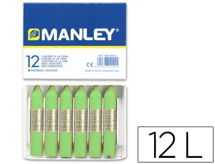 Manley Estuche de 12 Ceras Verde Amarillento n.22 Manley Estuche de 12 Ceras Verde Amarillento n.22