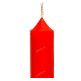 CERABELLA Vela Decorativa Tipo Bujía Iris, Color Rojo, 2x20cm, Pack de 20 Unidades