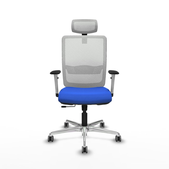 PIQUERAS Y CRESPO Silla de oficina Haches con mecanismo Sincro/Traslack Azul y Blanco PIQUERAS Y CRESPO Silla de oficina Haches con mecanismo Sincro/Traslack Azul y Blanco