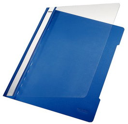 LEITZ Dosier Fastener PVC A4 Azul con Tarjetero (Set de 25)