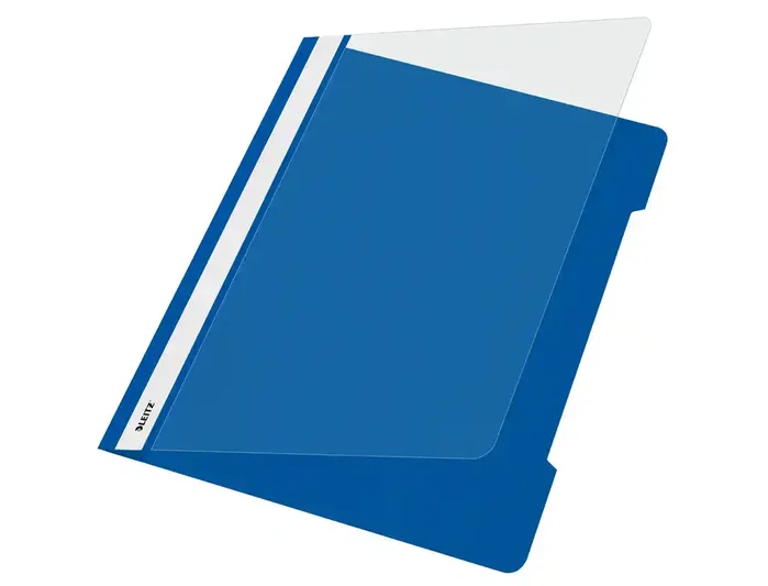 LEITZ Dosier Fastener PVC A4 Azul con Tarjetero (Set de 25)