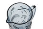 DKD Home Decor Jarra de Cristal Relieve Azul