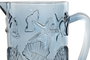 DKD Home Decor Jarra de Cristal Relieve Azul