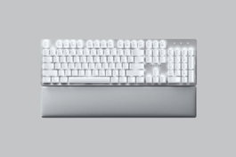 Razer Pro Type Ultra (RZ03-04110100-R3M1) Teclado Inalámbrico y Cable, Interruptor Mecánico, QWERTY, Inglés EE.UU., Plata/Blanco
