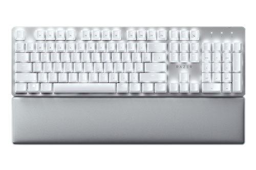 Razer Pro Type Ultra (RZ03-04110100-R3M1) Teclado Inalámbrico y Cable, Interruptor Mecánico, QWERTY, Inglés EE.UU., Plata/Blanco