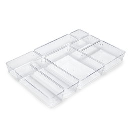 Emuca Kit de 8 Cubos organizadores Cube, Transparente