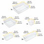 Emuca Kit de 8 Cubos organizadores Cube para cajón, Plástico, Transparente