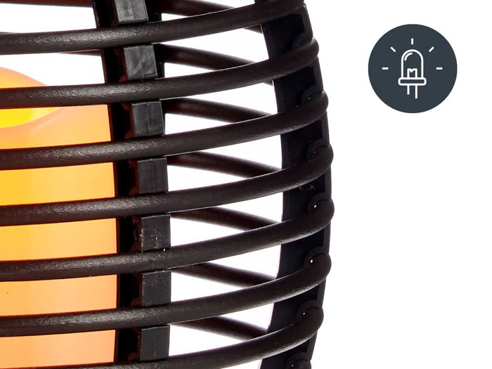 Giftdecor Farol Vela Led Con Asa 16.5x21 cm Gris Oscuro (Set de 9) Giftdecor Farol Vela Led Con Asa 16.5x21 cm Gris Oscuro (Set de 9)