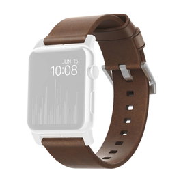 Nomad Nomad Strap Modern Lthr. Brown Connect. Silver 46/49mm