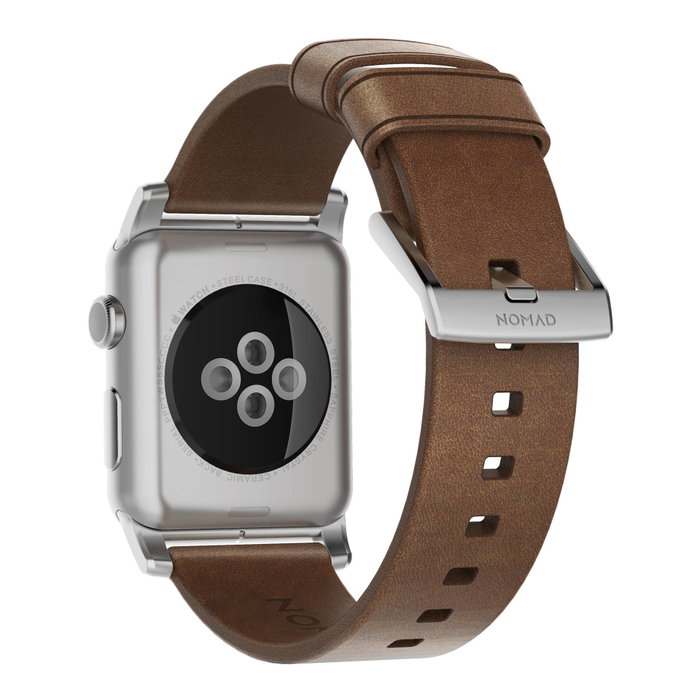 Nomad Nomad Strap Modern Lthr. Brown Connect. Silver 46/49mm