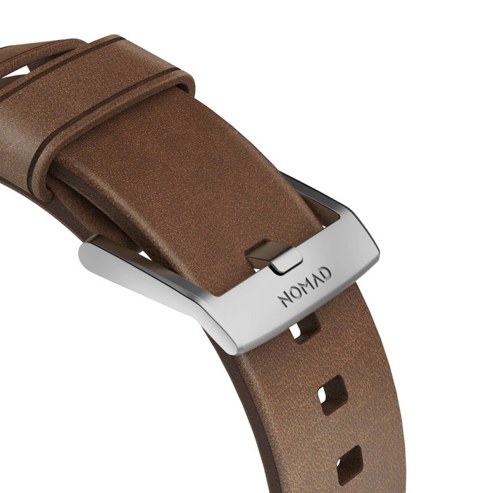 Nomad Nomad Strap Modern Lthr. Brown Connect. Silver 46/49mm