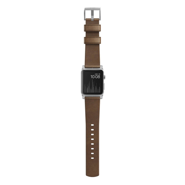 Nomad Nomad Strap Modern Lthr. Brown Connect. Silver 46/49mm