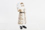 DKD Home Decor Figura de Santa Dorado y Blanco en Resina