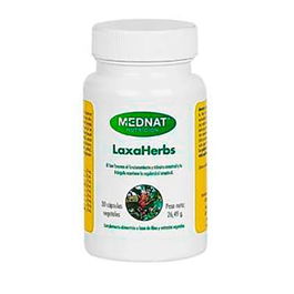 MEDNAT Laxaherbs 30 Vcaps. Complemento Alimenticio Fibra y Extractos Vegetales para Equilibrio Digestivo y Estreñimiento