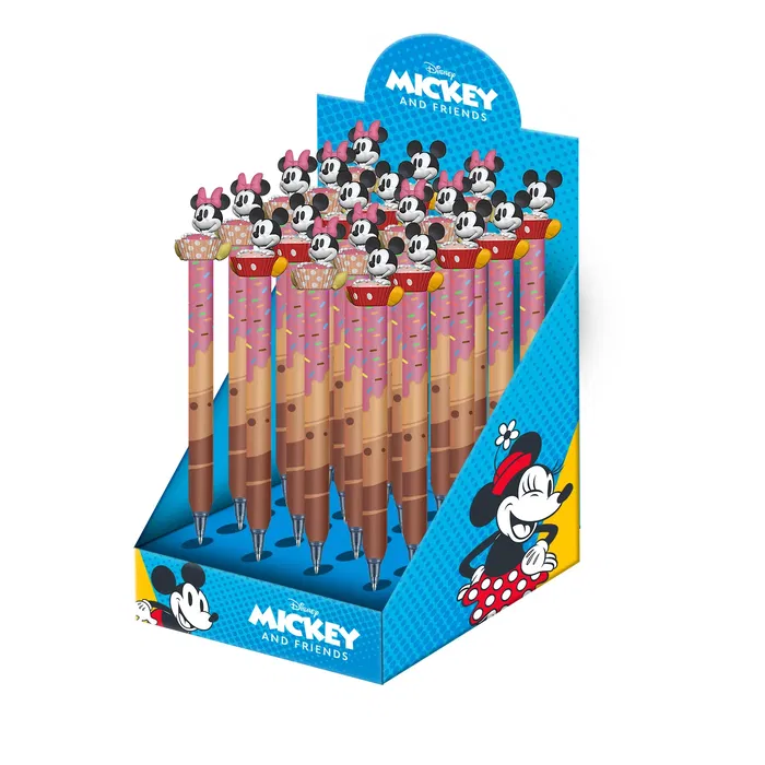 Disney Mickey y Minnie Expositor 24 Unidades Artículos de Escritura Mix Multicolor