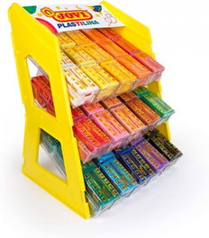 JOVI Expositor de 180 unidades de plastilina de 50g, colores surtidos
