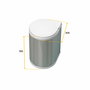 Emuca Contenedor de reciclaje para fijación a la puerta del mueble, 1 vaso extraíble de 13 litros, Plástico y Acero inoxidable