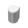 Emuca Contenedor de reciclaje para fijación a la puerta del mueble, 1 vaso extraíble de 13 litros, Plástico y Acero inoxidable
