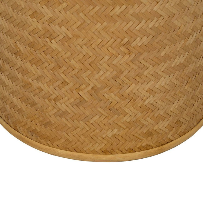 Ixia Pack de 2 Pufs Natural de Ratán para Salón 40x40x46 cm