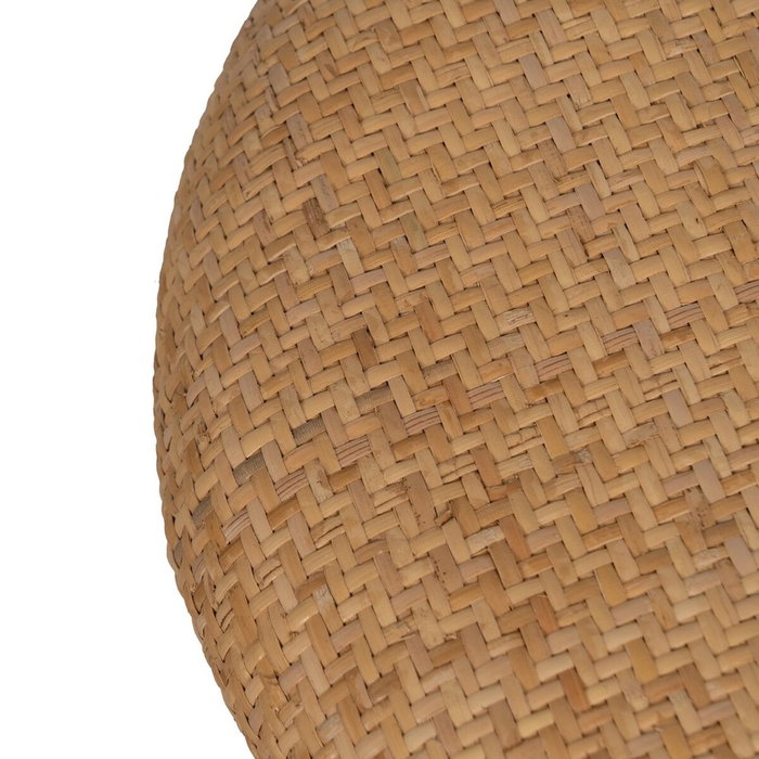 Ixia Pack de 2 Pufs Natural de Ratán para Salón 40x40x46 cm